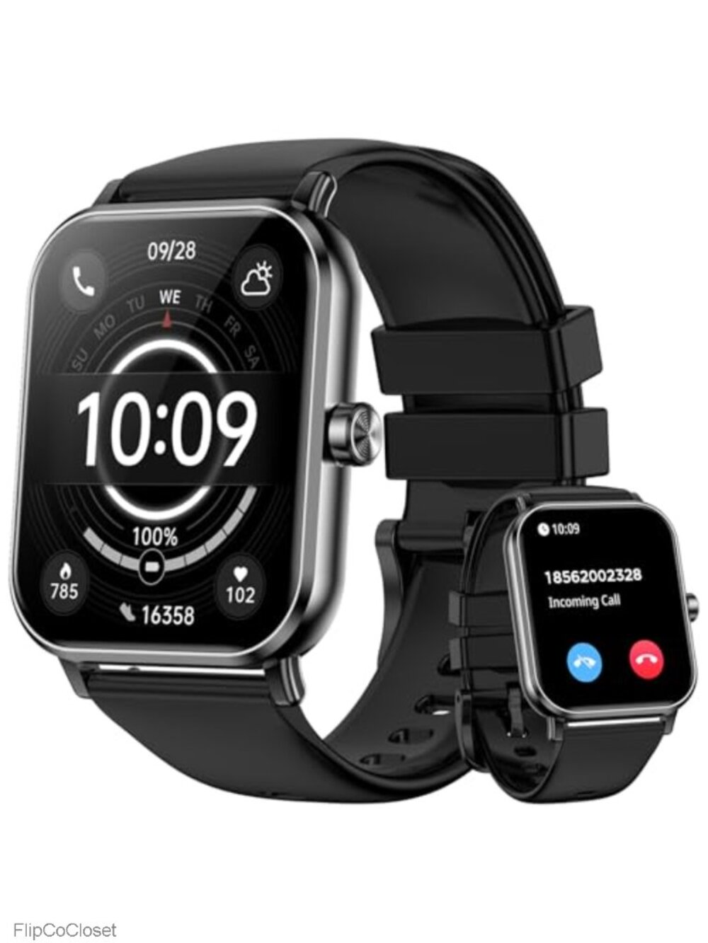 1.85" HD Smart Watch Bluetooth Calls 130+ Sport Modes Fitness Tracker Waterproof